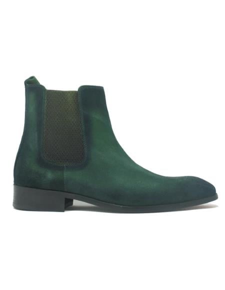 Men's KB886-17 Buckle Leather Strap Boots