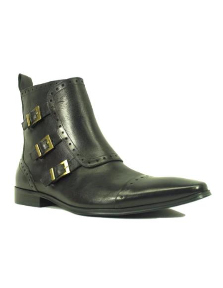 Men's KB8018-16 Monk Strap Zip Boots