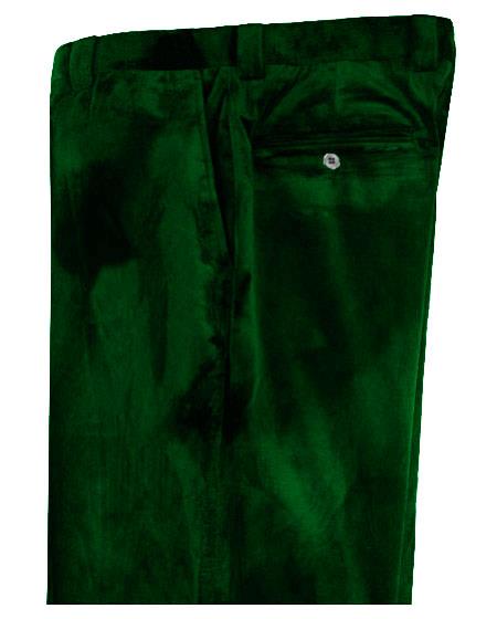Mens Navy Blue Velvet Pants Flat Front Unhemmed Unfinished Bottom main image 0