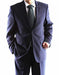 navy pinstripe slim fit men's suit wholesale