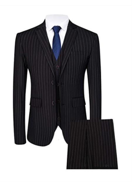 Gangster Suit - 1920 Suit - Pinstripe Suit - Vested Suit