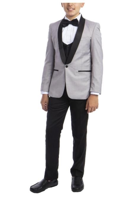 Designer Boys Suit - Gray Kids Suit - Children Suit