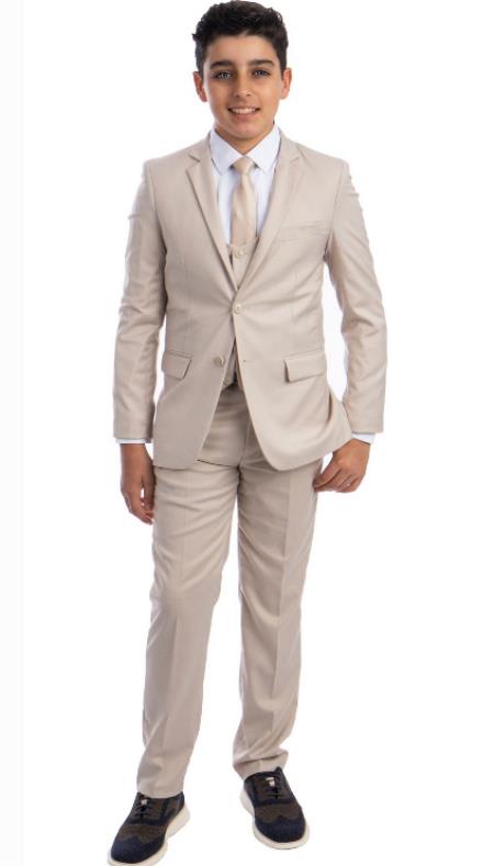 Neutral Color Kids Party Suit
