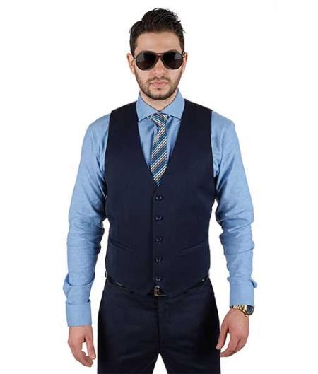 Mens Dark Blue Vest