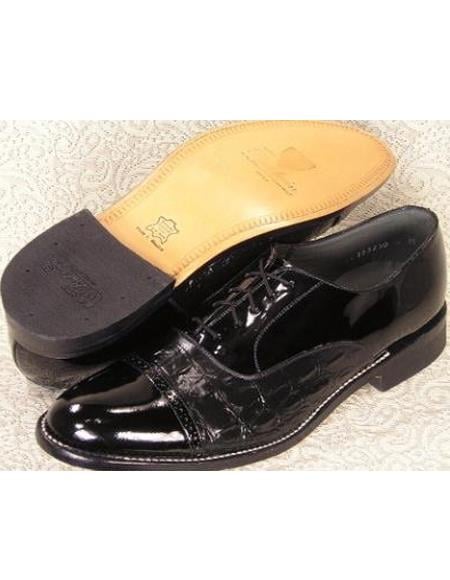 Mens Stacy Baldwin Cap Toe Lace Oxford Black