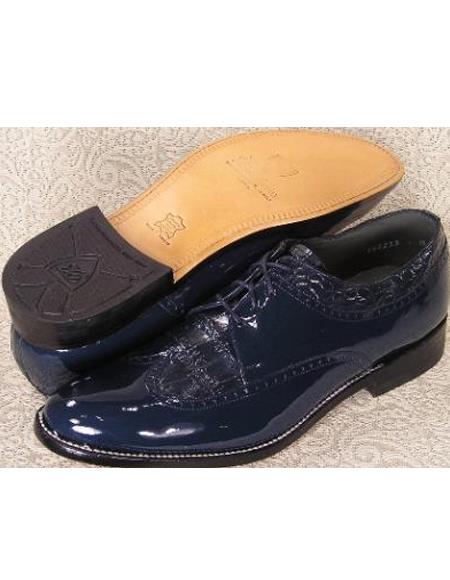 Mens Stacy Baldwin Wingtip Blucher Oxford Navy