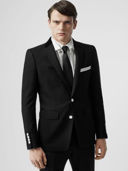 Mens Suits Los Angeles Why Rent To Setup The Group - Call: 3104300939 Black Prom Suit - Black Groomsmen Suit - Black Suit With White Buttons