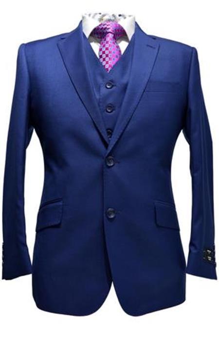 Mens Cobalt Blue Suit