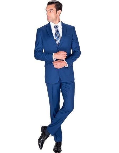 Mens Cobalt Blue Suit