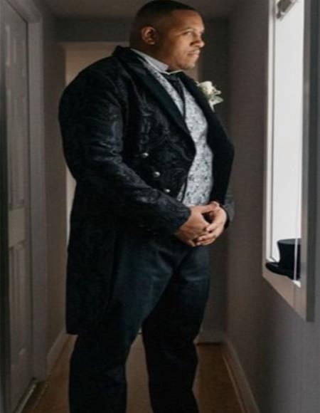 Silver ~ Black Victorian Tuxedo