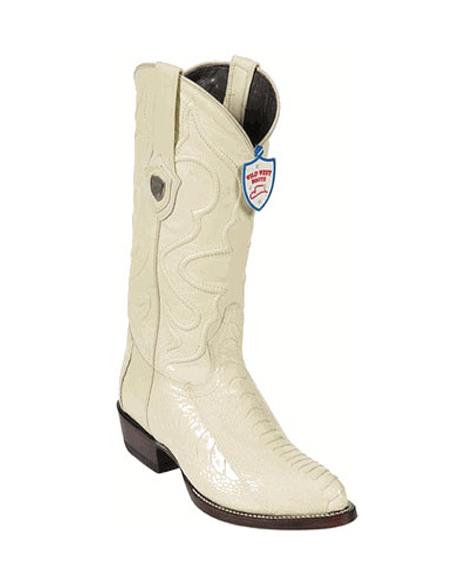 Botas De Avestruz Blancas