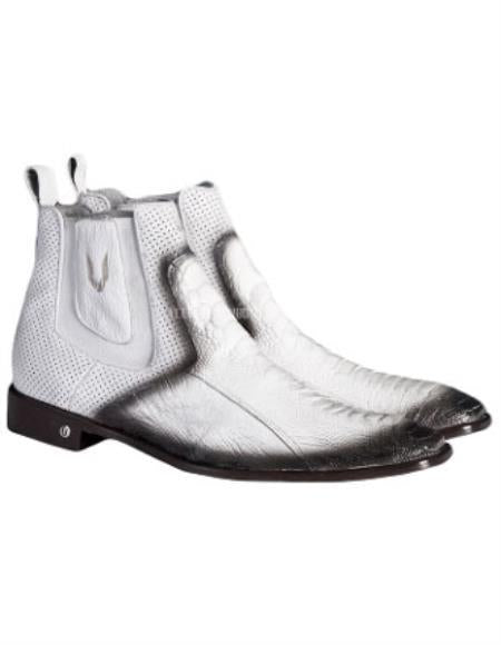 Botas De Avestruz Blancas