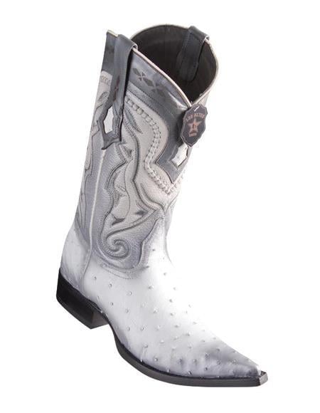 Botas De Avestruz Blancas