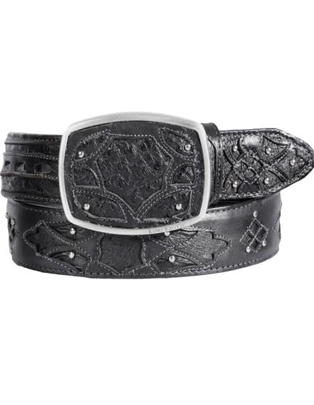 Cinto Avestruz Fashion Negro