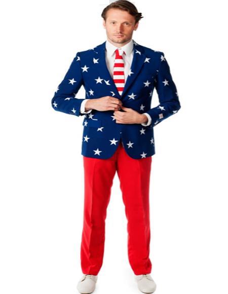 American Flag Suit Jacket