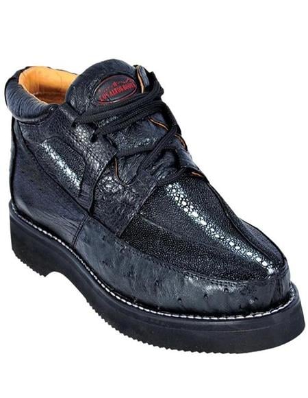 Zapato para Hombre Piel Mantarraya y Avestruz