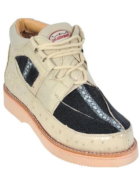 Zapato para Hombre Piel Mantarraya y Avestruz