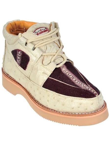 Zapato para Hombre Piel Mantarraya y Avestruz