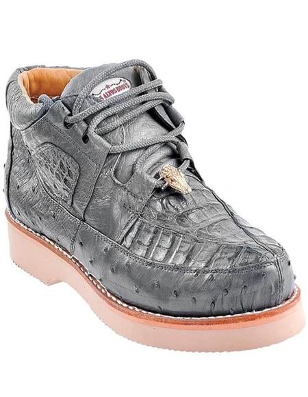 Zapato para Hombre Piel CaimÃ¡n y Avestruz