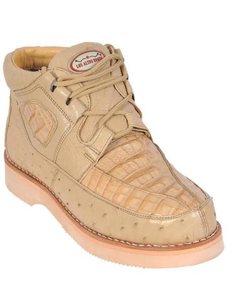 Zapato para Hombre Piel CaimÃ¡n y Avestruz