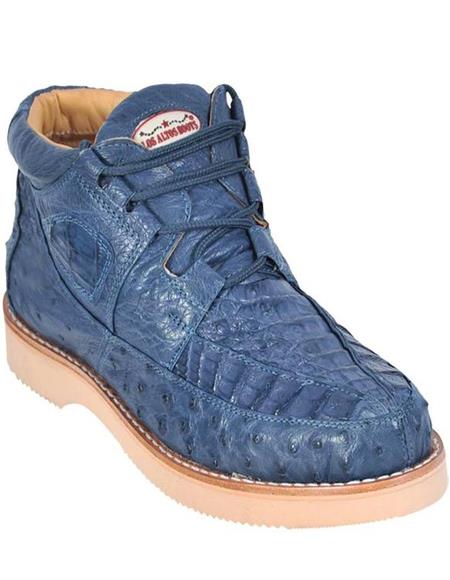 Zapato para Hombre Piel CaimÃ¡n y Avestruz