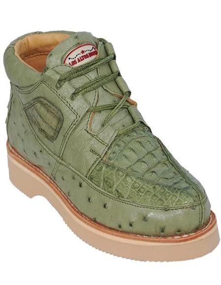 Zapato para Hombre Piel CaimÃ¡n y Avestruz