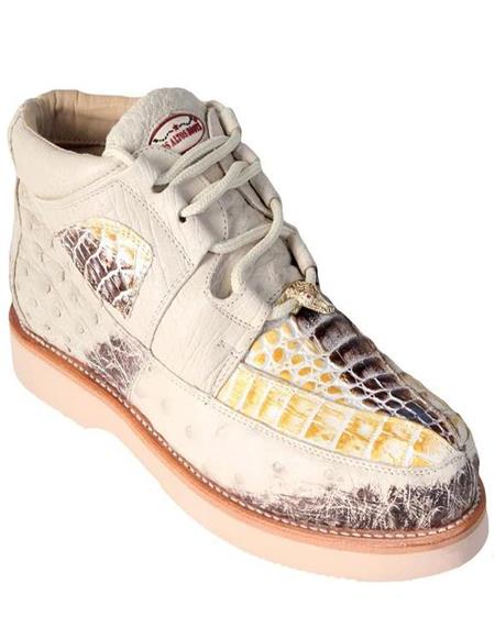 Zapato para Hombre Piel CaimÃ¡n y Avestruz