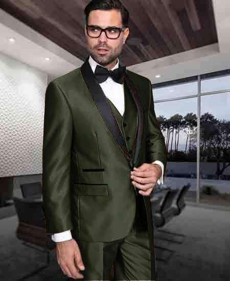 Green Groomsmen Suit