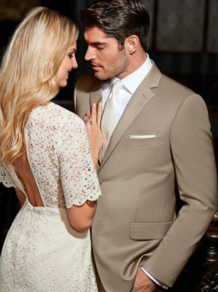Mens Beige Tuxedo
