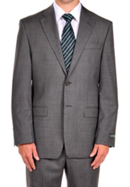 Suits For Big Belly Solid Gray main image 1