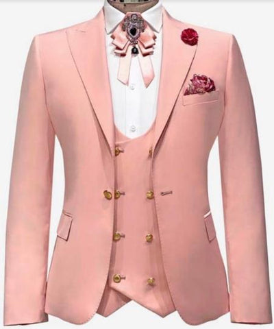 Rose gold tuxedo vest
