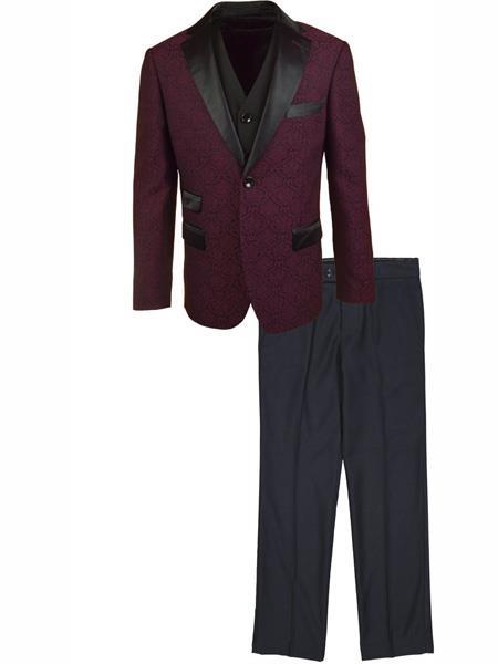 Boys Burgundy Suit - Burgundy Toddler Suit