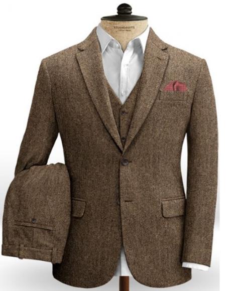 Men 2 Button Cowboy Trim in Black Suit - Country Wedding Suits main image 0
