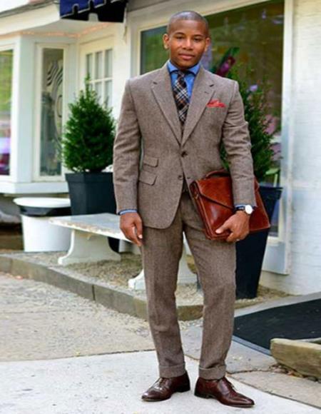 Mens country Wedding Suits - Mens Country Wedding Attire - Brown