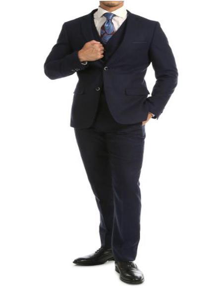 Mens Country Wedding Suits - Mens Country Wedding Attire - Navy blue tweed suit