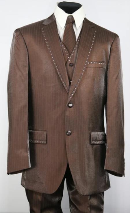 Mens Shiny Suit - Flashy Fashion Suit With Perfect for Wedding and Prom 2026