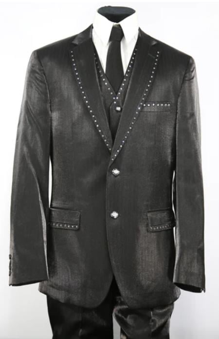 Mens Shiny Suit - Flashy Fashion Suit With Perfect for Wedding and Prom 2026