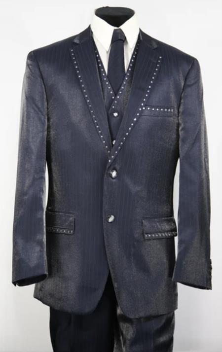 Mens Shiny Suit - Flashy Fashion Suit With Perfect for Wedding and Prom 2026