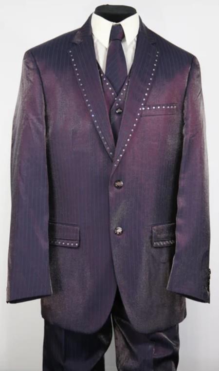 Mens Shiny Suit - Flashy Fashion Suit With Perfect for Wedding and Prom 2026