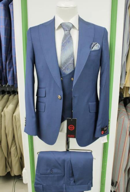 Mens Suit Blue