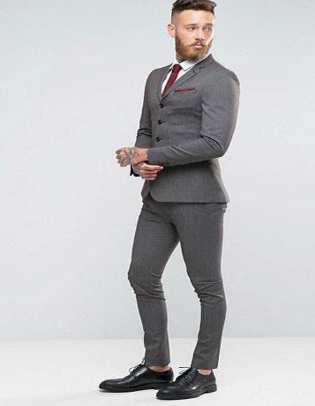 Mens Suits Los Angeles Why Rent To Setup The Group - Call: 3104300939 Gray Groomsmen Suits - Grey Groom Suits