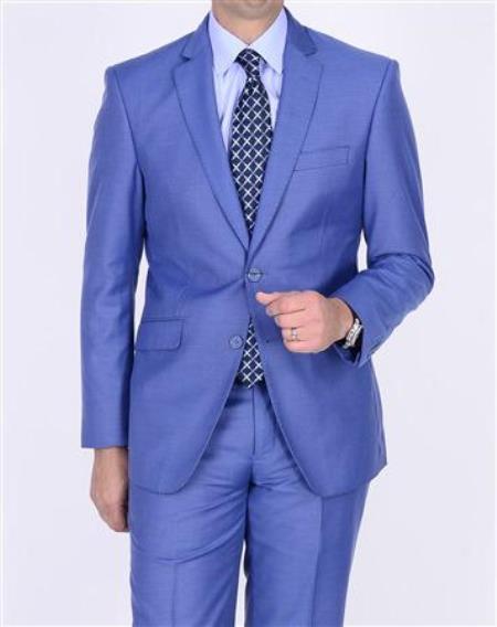 Mens Ice Blue Suit