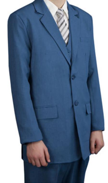 Mens Ice Blue Suit - Slim Fit Suit main image 1