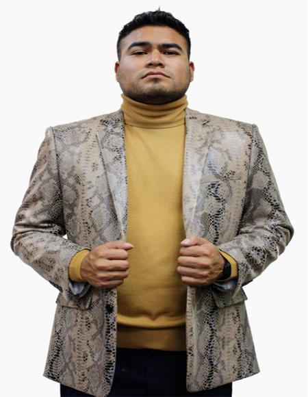 Mens Exotic Print Jackets