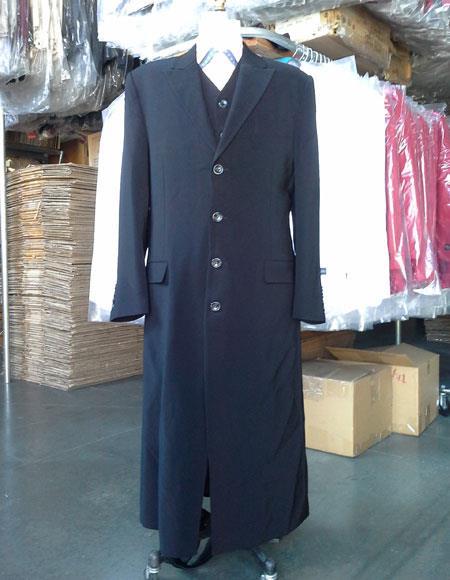 Mens Black Maxi Coats