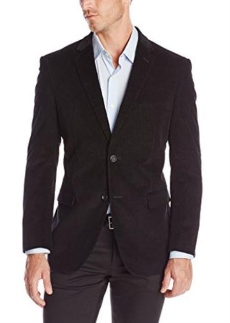 Mens Corduroy Black Blazer