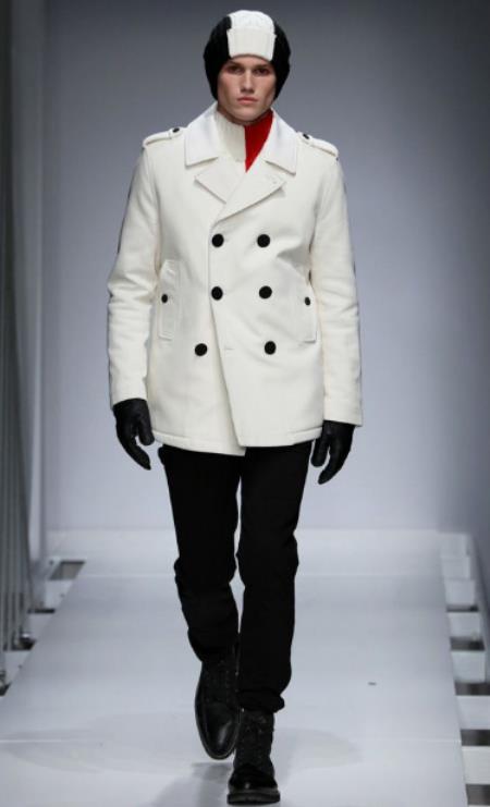 Mens White Peacoat White