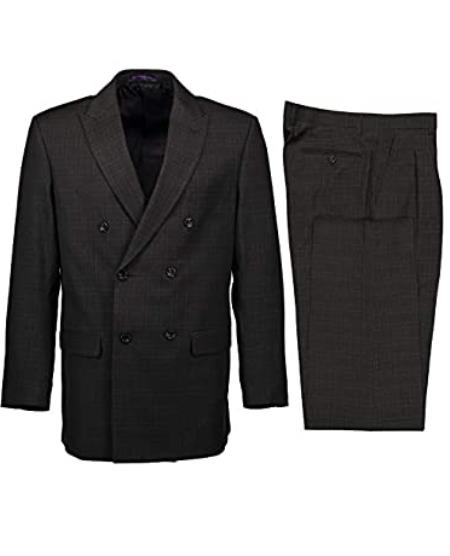 1920s Gangster Custom - Plaid Suit - Windowpant Suit - Double Breasted Suit