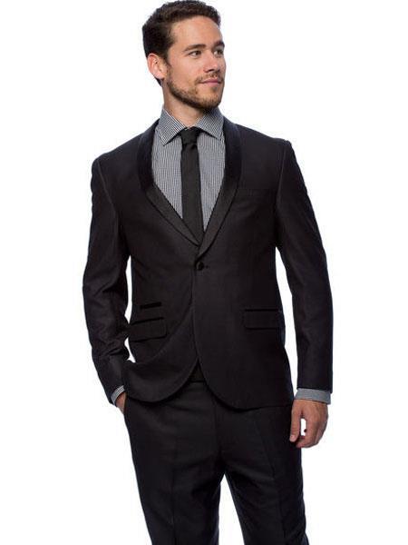 34s Suit - 34 Short Black Suit - Size 34 Suit - 34s Slim Fit Suit