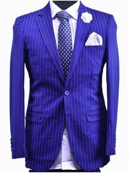 Mens French Blue Suit